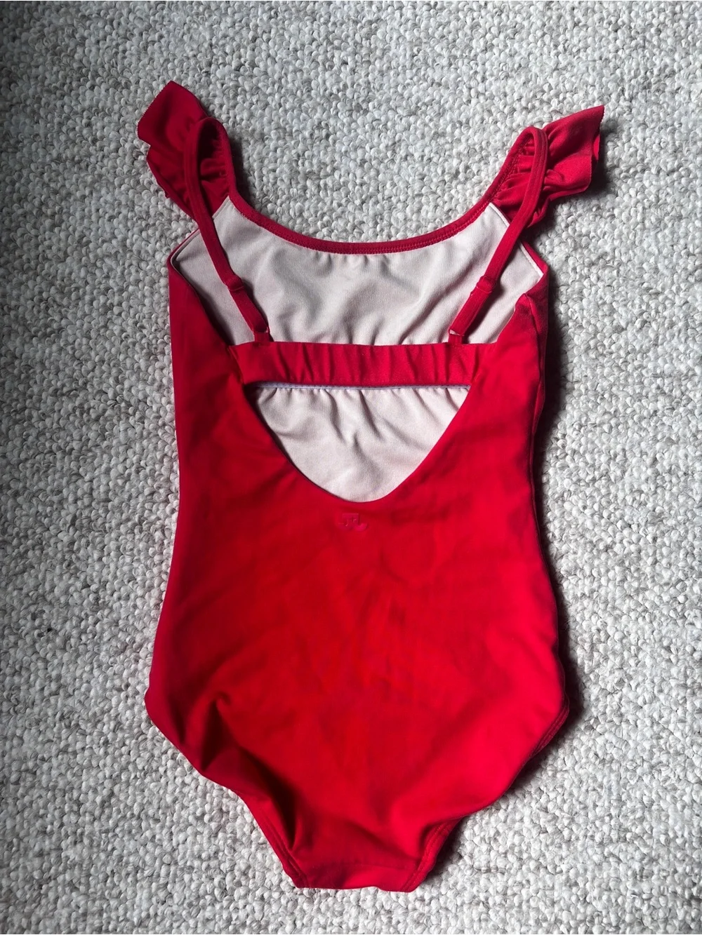 Jo+Jax Ruffle Sleeve Red Leotard (YL)